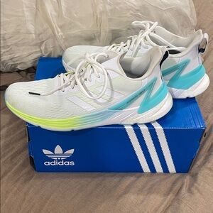 adidas White and Green Athletic Shoes